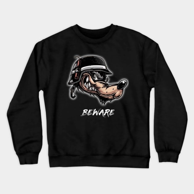 Angry dog Crewneck Sweatshirt by just3luxxx